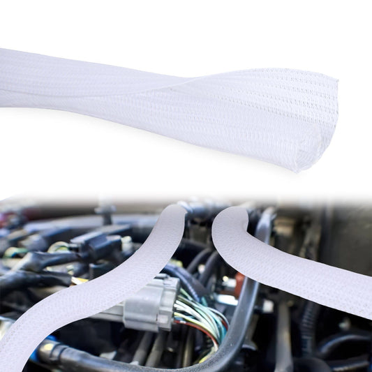 10ft-1inch White Cable Management Sleeves Nilight