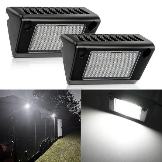 RV Exterior Light 2PCS 5 Inch White Beam Porch Lights Black Aluminum Nilight