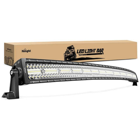 50" 384LED 13261LM Triple Row Curved Spot/Flood LED Light Bar Nilight