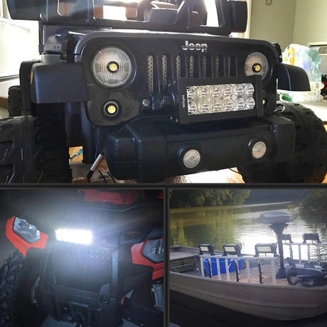 LED Light Bar 7.5" 36W Double Row Spot Led Light Bars (Pair)