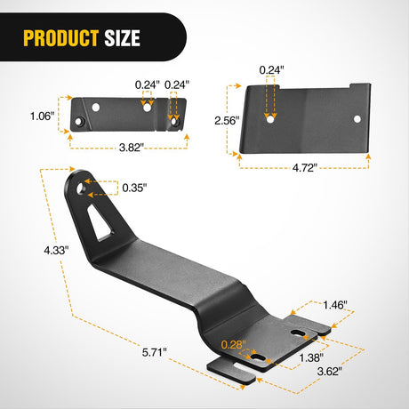 50 Inch Straight LightBar Over-Windshield Mounts For 2021-2023 Ford Bronco 2/4 Door Nilight