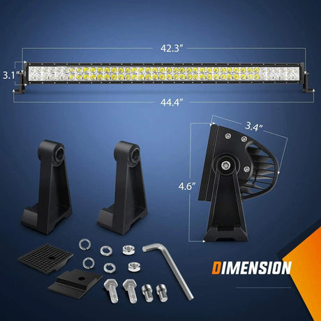 LED Light Bar 42" 240W Double Row Spot/Flood LED Light Bar