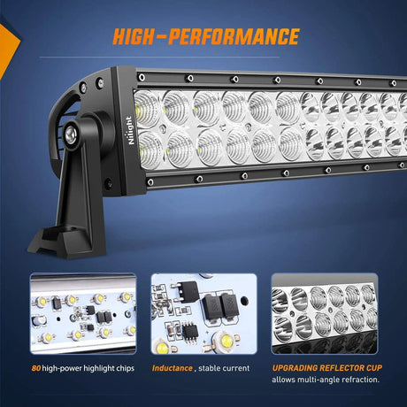 LED Light Bar 42" 240W Double Row Spot/Flood LED Light Bar