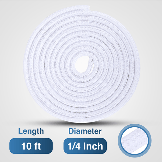 10ft-1/4inch White Cable Management Sleeves Nilight