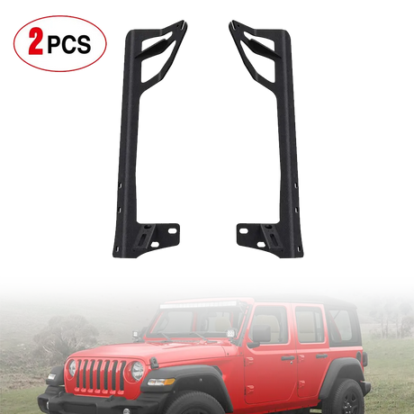 Mounting Accessory 50" Light Bar Windshield Frame Mounts For 2007-2017 Jeep Wrangler JK